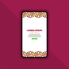 Islamic Mobile Landing Page Background Design