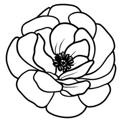 Hand drawn simple flower illustration
