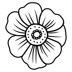 Hand drawn simple flower illustration