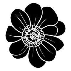Hand drawn simple flower illustration