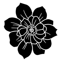 Hand drawn simple flower illustration