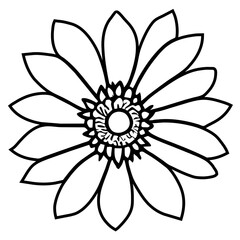 Hand drawn simple flower illustration