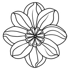 Hand drawn simple flower illustration