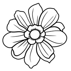 Hand drawn simple flower illustration