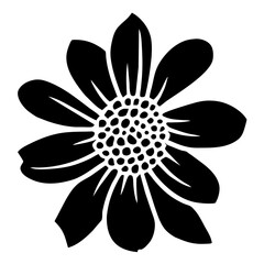 Hand drawn simple flower illustration