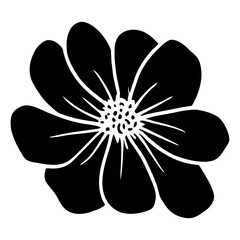 Hand drawn simple flower illustration