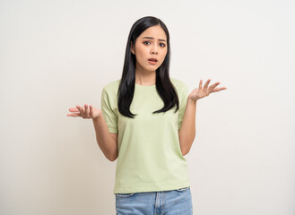 Angry asian woman emotional. Asian woman annoyed mad bad furious gesture. Unhappy expressions...