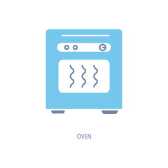 oven concept line icon. Simple element illustration. oven concept outline symbol design.