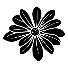 Hand drawn simple flower illustration