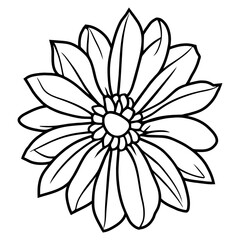 Hand drawn simple flower illustration