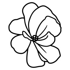 Hand drawn simple flower illustration
