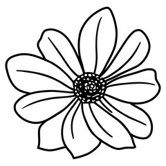 Hand drawn simple flower illustration