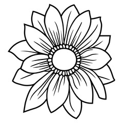Hand drawn simple flower illustration