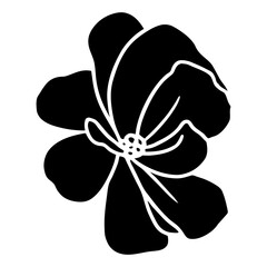 Hand drawn simple flower illustration