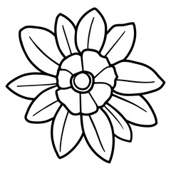 Hand drawn simple flower illustration