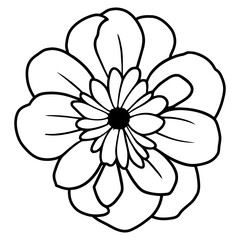 Hand drawn simple flower illustration