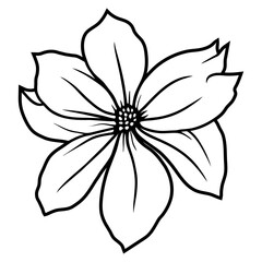 Hand drawn simple flower illustration