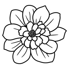 Hand drawn simple flower illustration