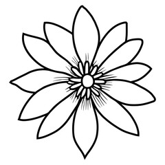 Hand drawn simple flower illustration