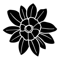 Hand drawn simple flower illustration