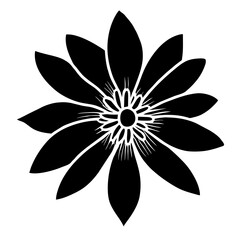 Hand drawn simple flower illustration