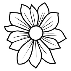 Hand drawn simple flower illustration