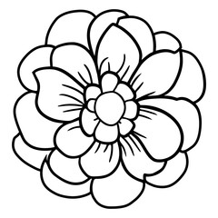 Hand drawn simple flower illustration