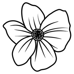 Hand drawn simple flower illustration
