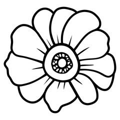 Hand drawn simple flower illustration