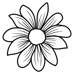 Hand drawn simple flower illustration