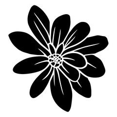 Hand drawn simple flower illustration