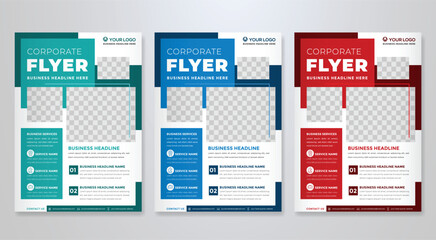 business flyer template with minimalist layout and modern style use for promotion kit and product publication