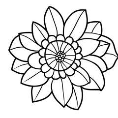 Hand drawn simple flower illustration