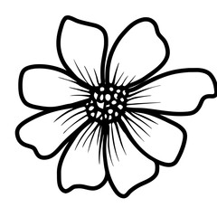 Hand drawn simple flower illustration