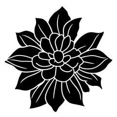 Hand drawn simple flower illustration