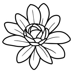 Hand drawn simple flower illustration