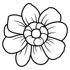 Hand drawn simple flower illustration