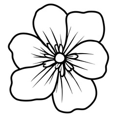 Hand drawn simple flower illustration