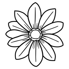 Hand drawn simple flower illustration