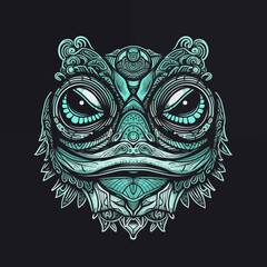 Frolicking Amphibian: Illustrative Frog Mascot Logo
