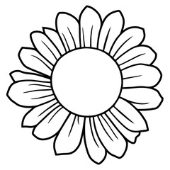 Hand drawn simple flower illustration
