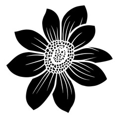 Hand drawn simple flower illustration