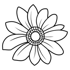 Hand drawn simple flower illustration