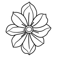 Hand drawn simple flower illustration