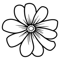 Hand drawn simple flower illustration