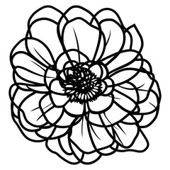 Hand drawn simple flower illustration