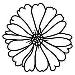 Hand drawn simple flower illustration