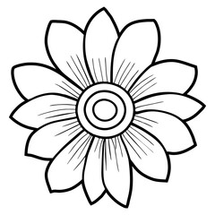 Hand drawn simple flower illustration