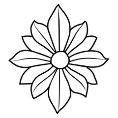 Hand drawn simple flower illustration