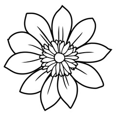 Hand drawn simple flower illustration